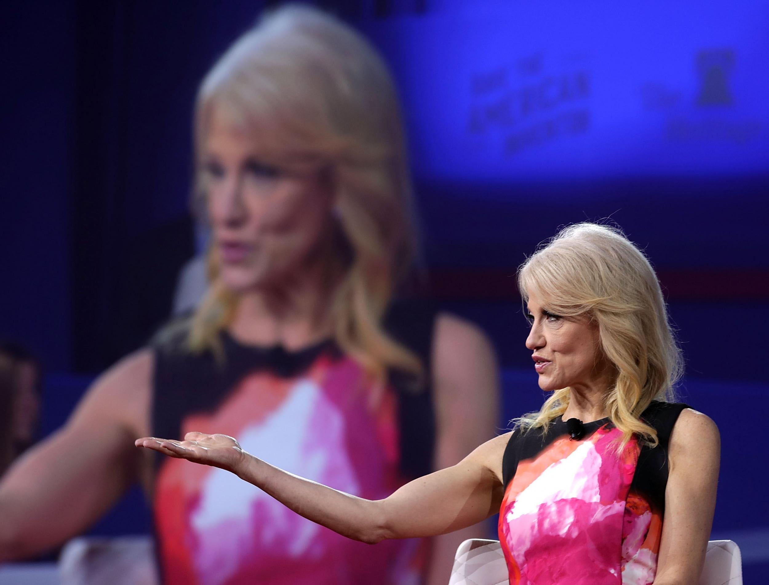 White House Counsellor to the President Kellyanne Conway is interviewed by Fox News, soon before being reportedly banned from appearing on TV