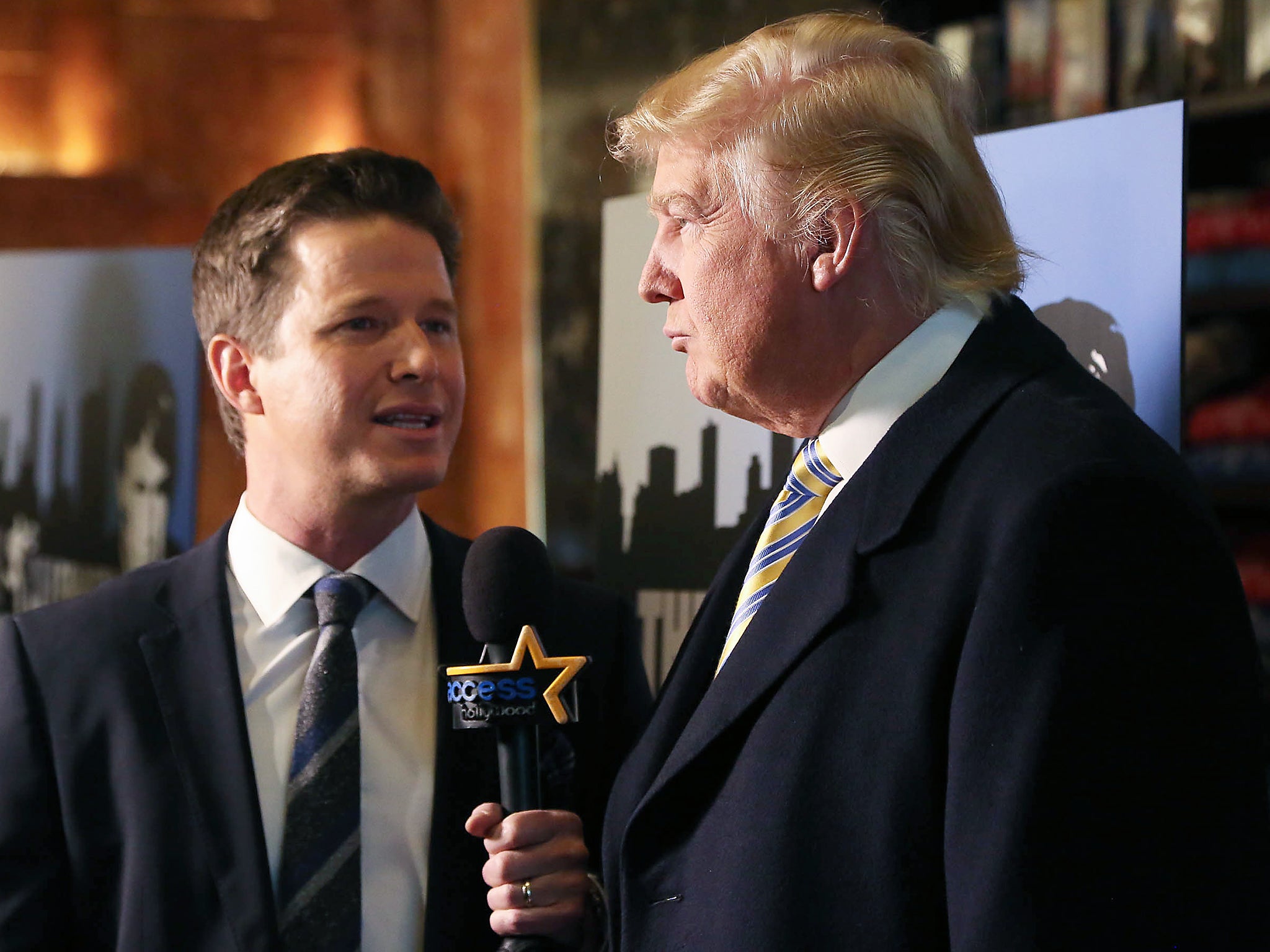 Mr Trump pictured with former 'Access Hollywood' host Billy Bush