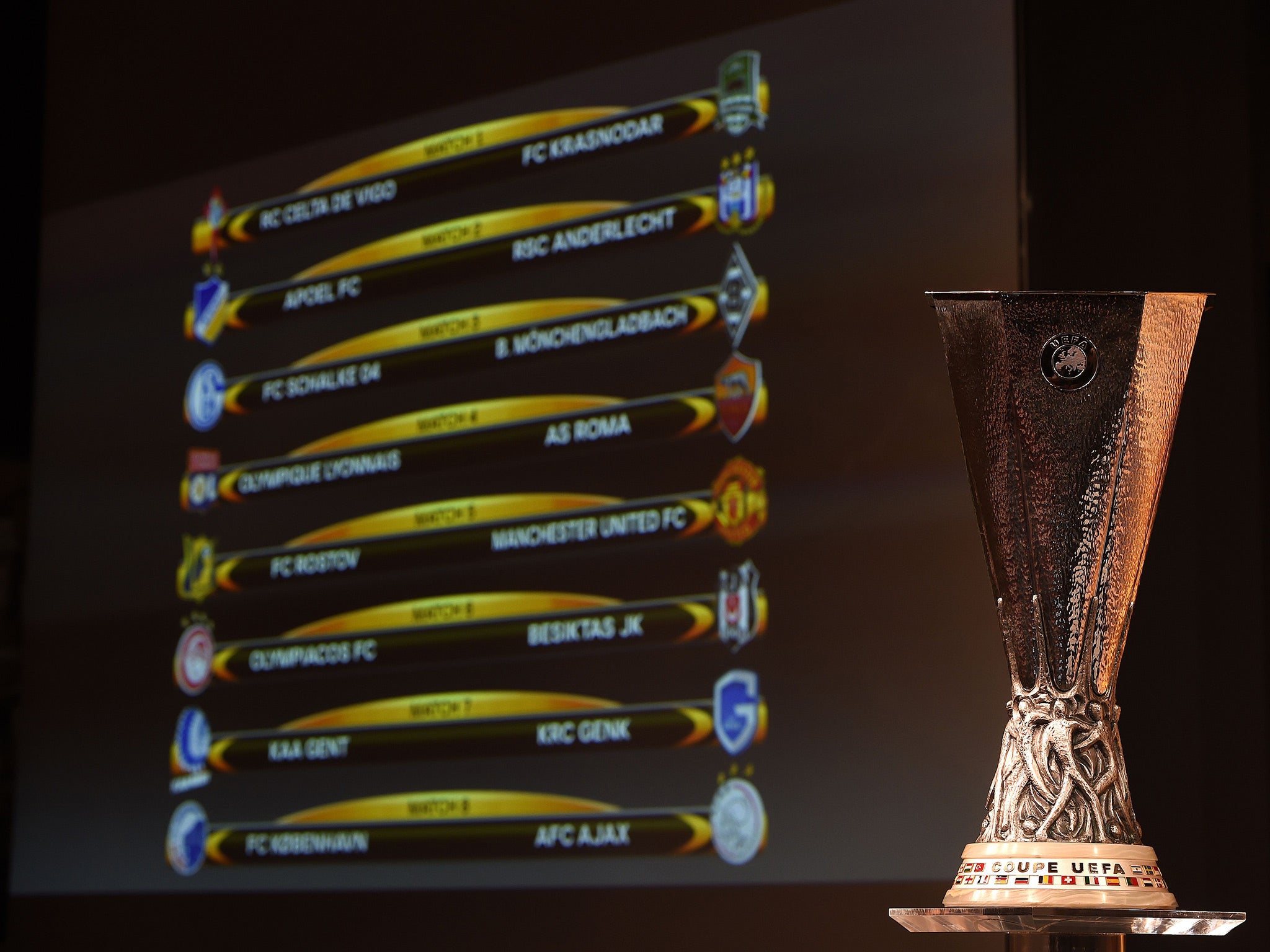 Europa League draw as it happened Manchester United face Rostov, Roma play Lyon in last16