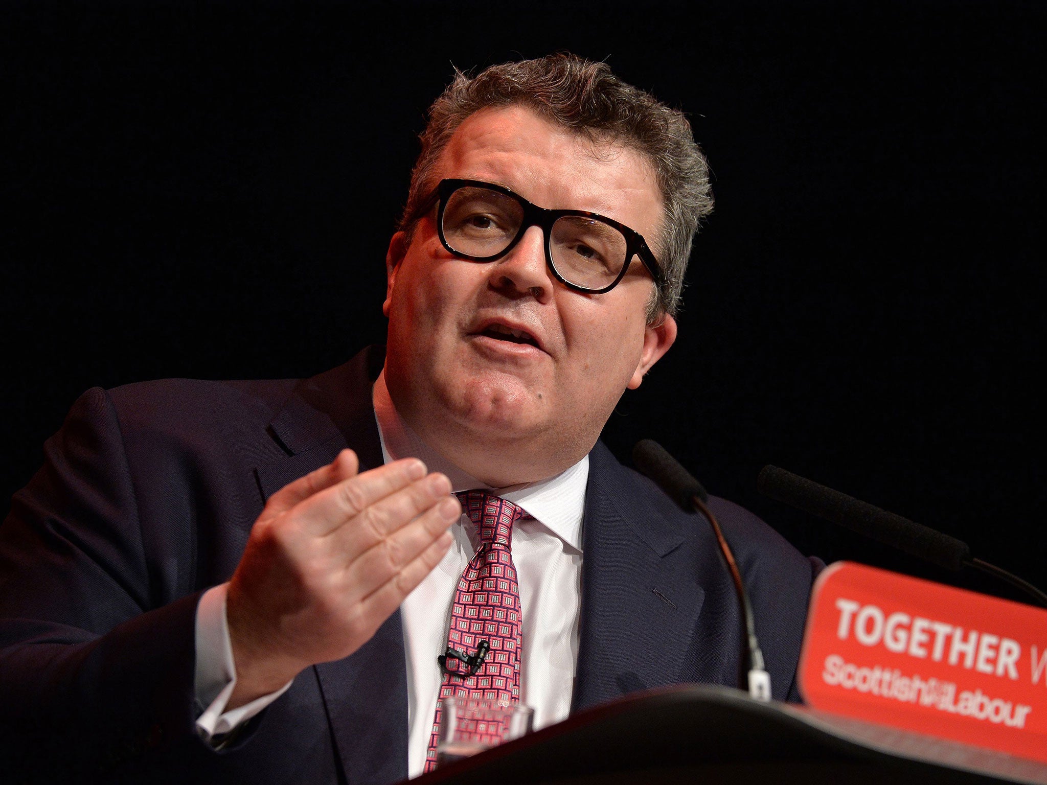 Tom Watson, deputy leader of the Labour Party, speaking at the Scottish Labour Party Conference in Perth on 25 February