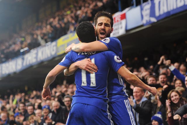 Pedro and Fabregas both found the net for Chelsea