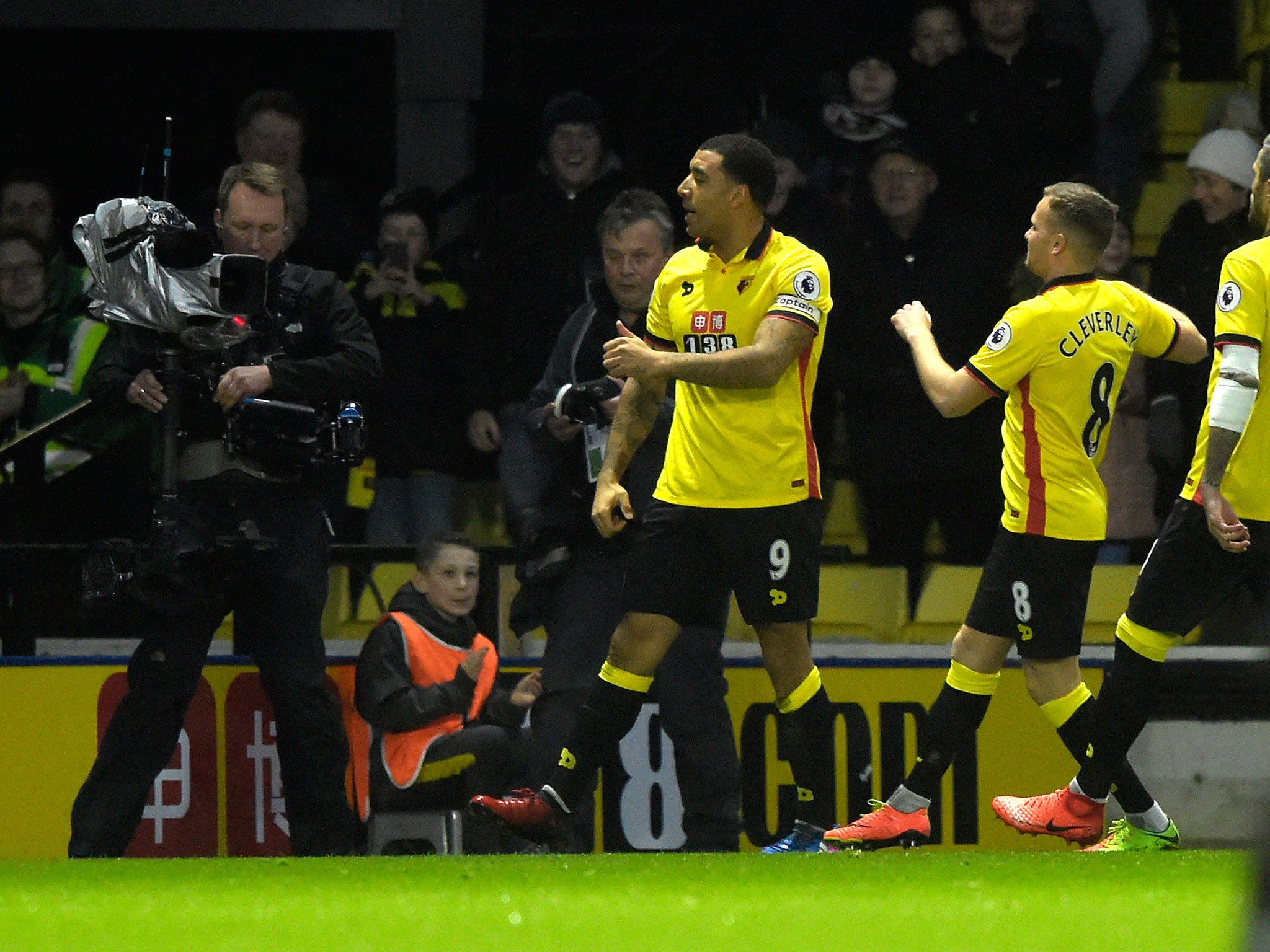 Troy Deeney converted from the spot to hand Watford an early lead
