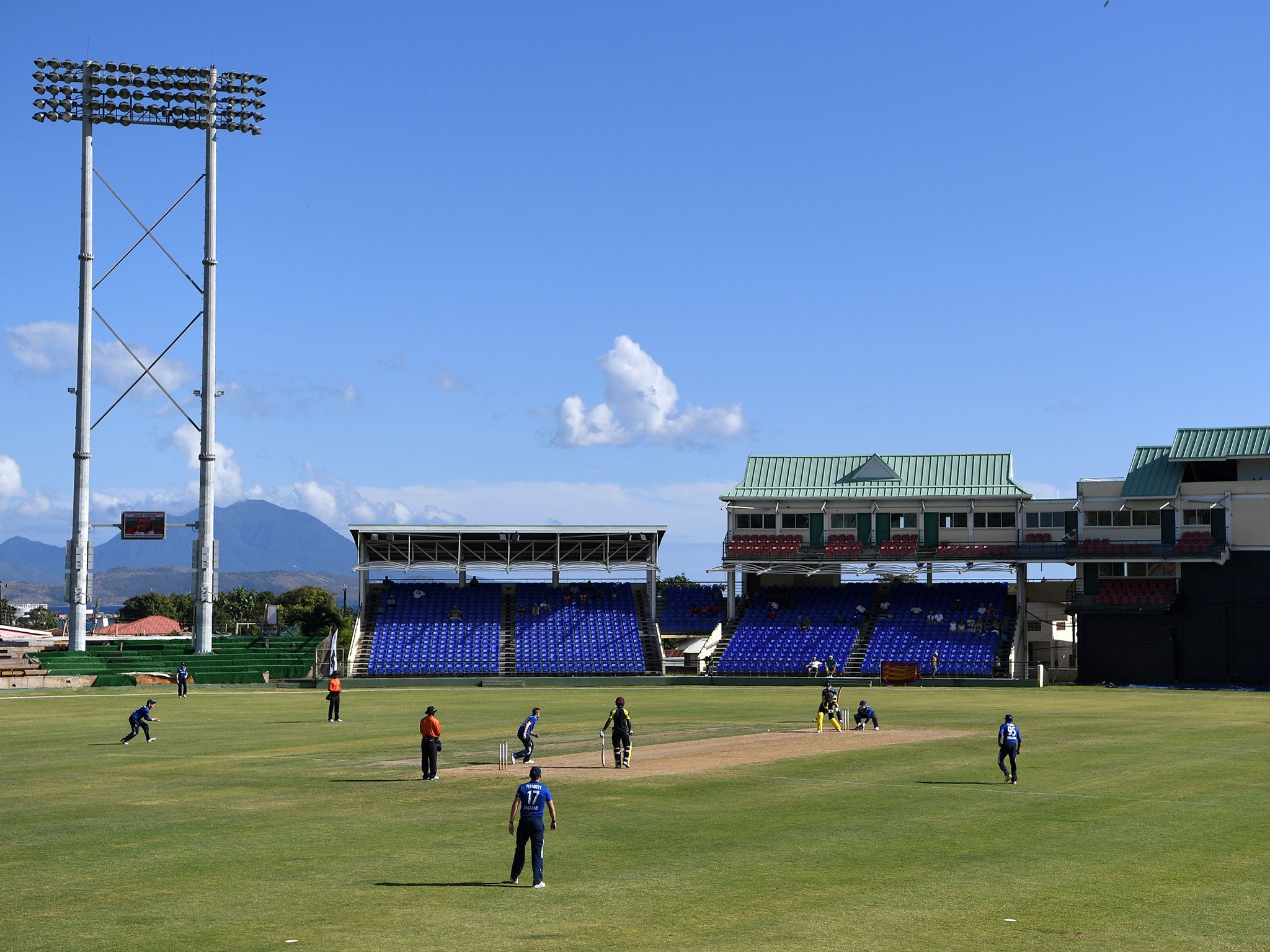 England in action at Warner Park