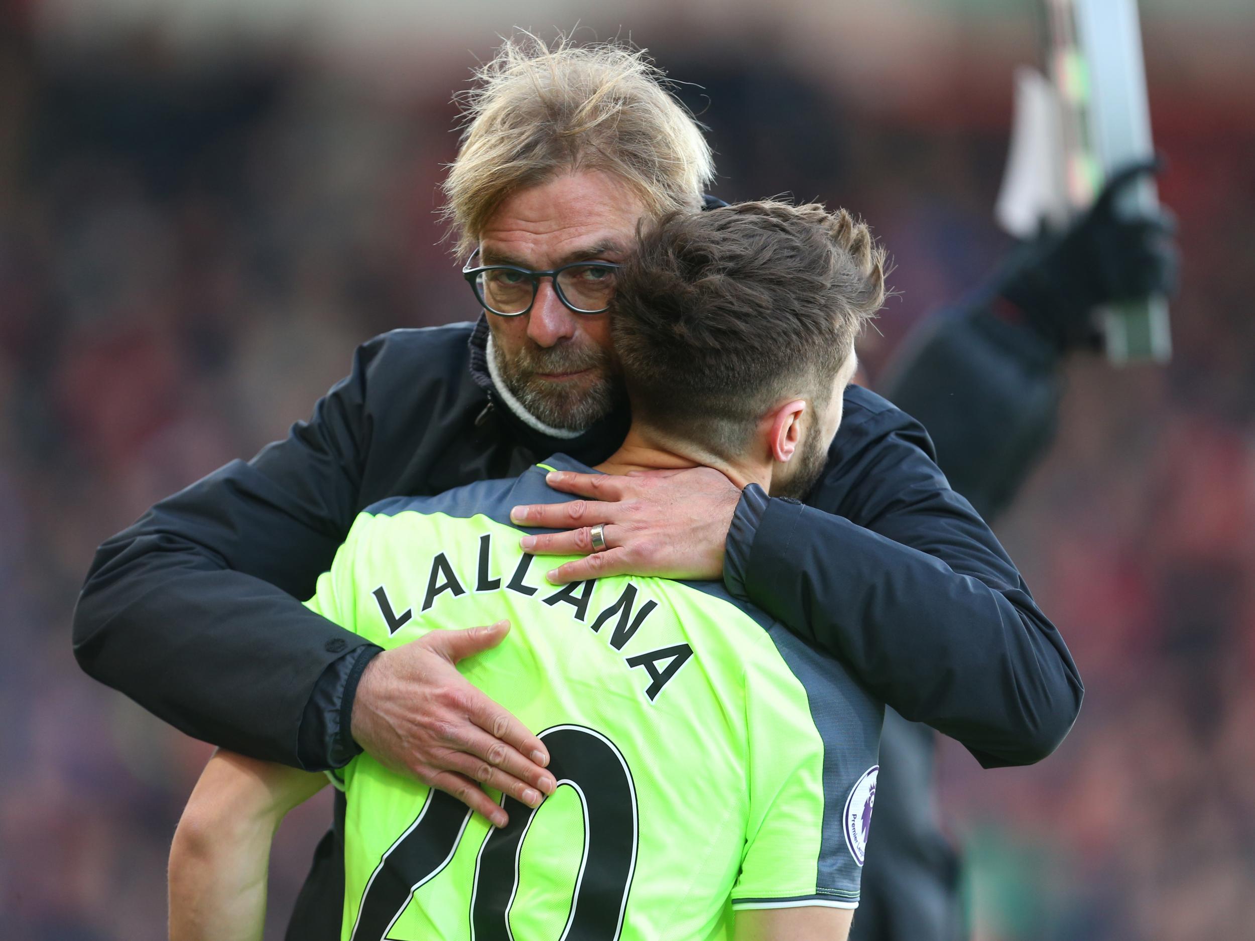 Klopp has been delighted with Lallana's recent performances