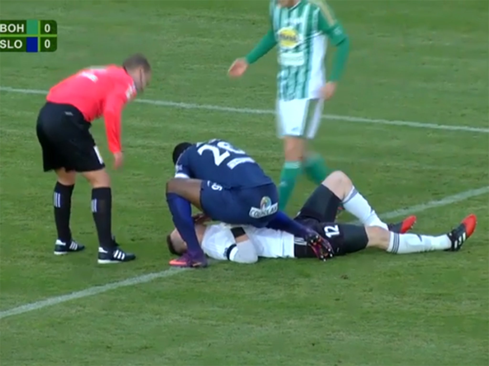 Francis Kone reacted quickly to prevent Martin Berkovec from swallowing his tongue