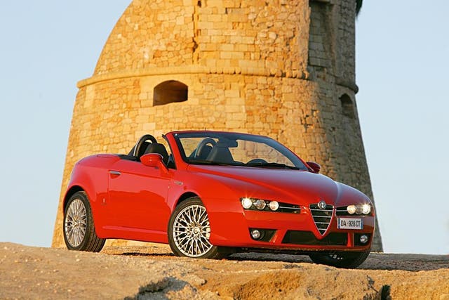 The Alfa Romeo is a thing of beauty – particularly if you get your hands on a red Spider