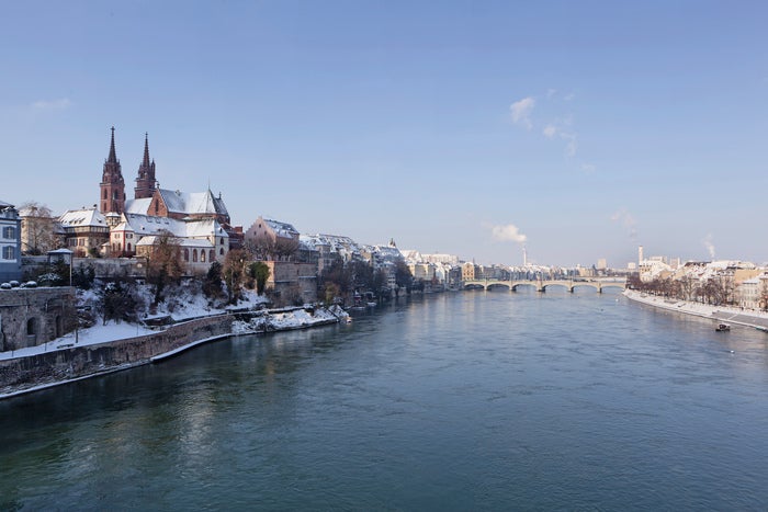 Clare touches down in snowy Basel