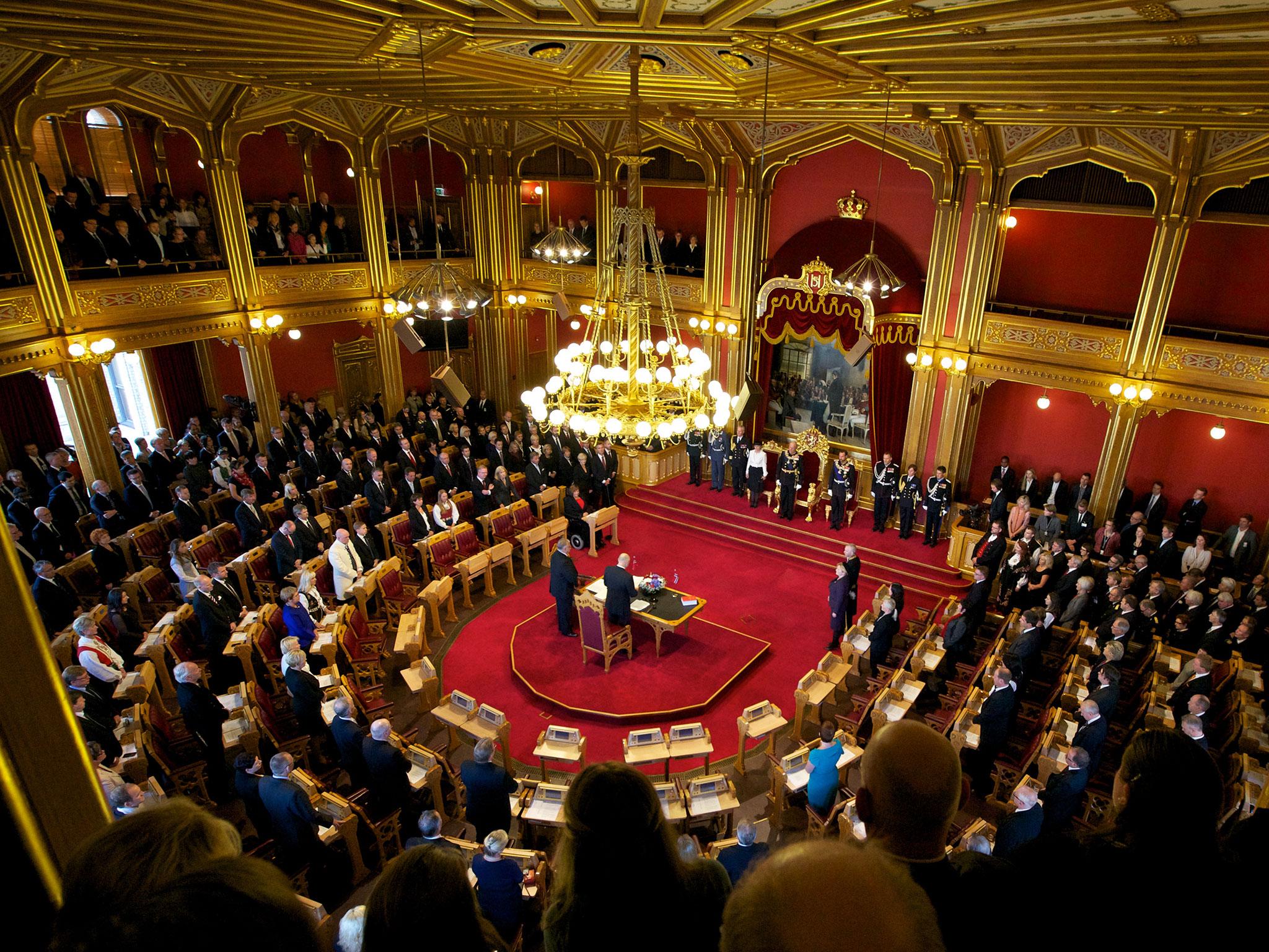 Norway's parliament the Storting has 169 members elected by proportional representation