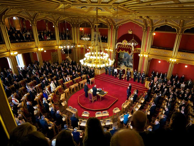Norway's parliament the Storting has 169 members elected by proportional representation 