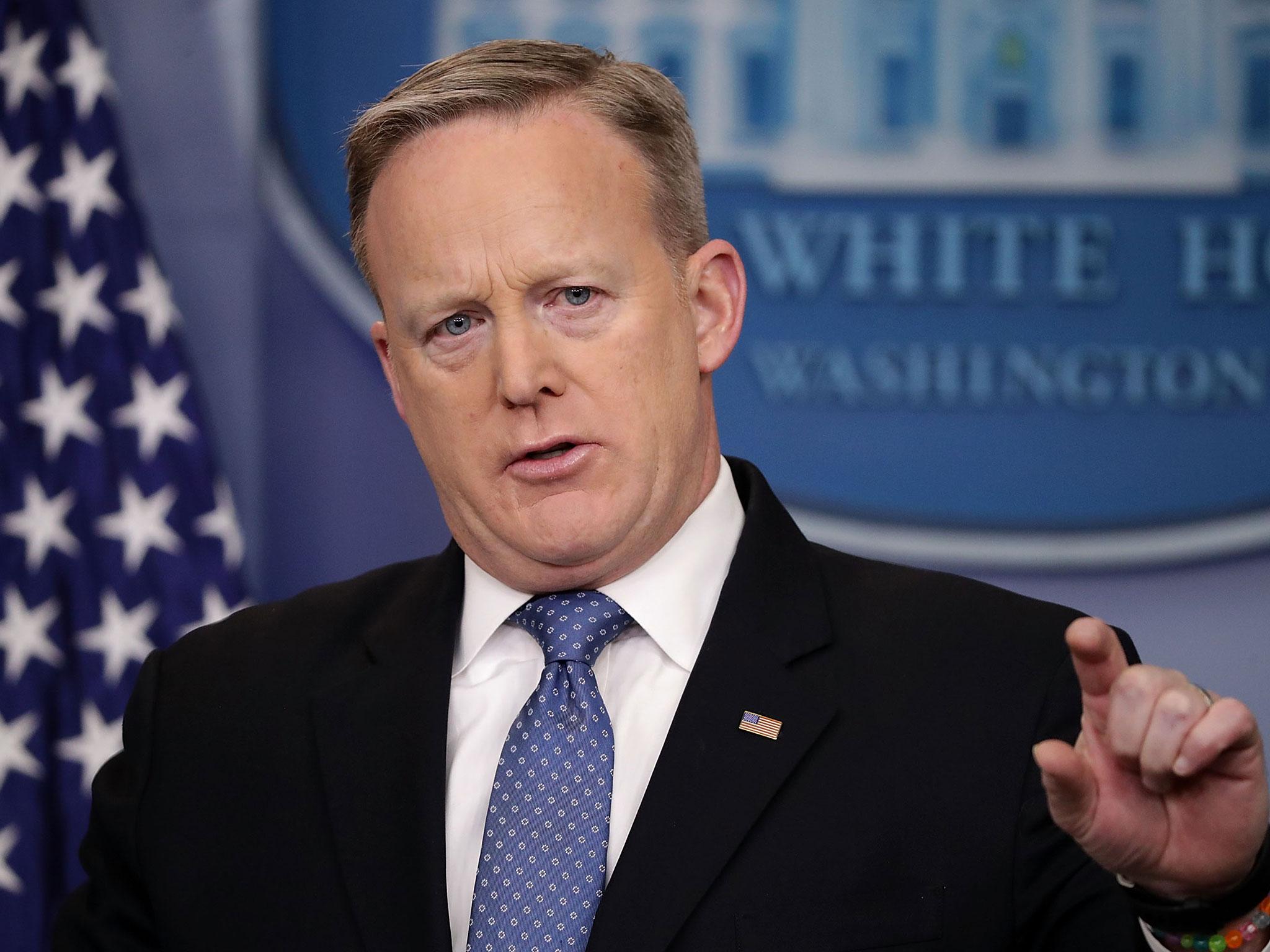 Sean Spicer said colleague Jessica Ditt was upset about the Navy Seal's death