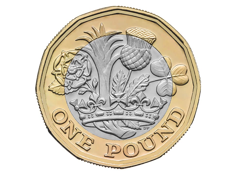 The new £1 coin featuring a rose, leek, thistle and shamrock emerging from a Royal Coronet, based on a design by 15-year-old David Pearce from Walsall