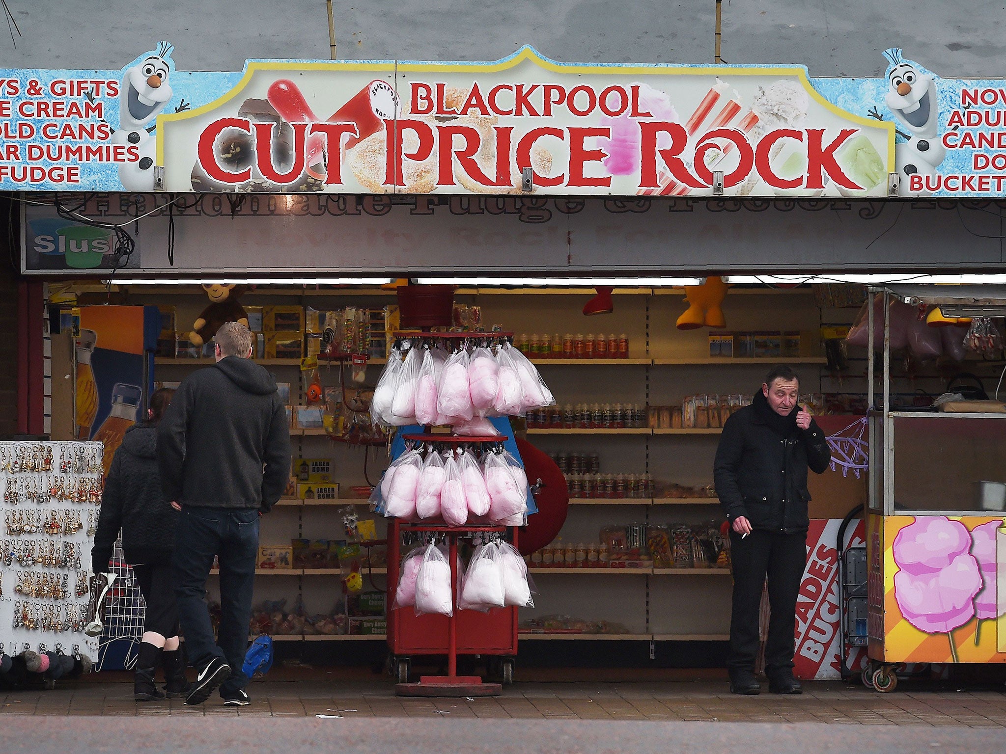 A gift shop in Blackpool, where life expectancy is much lower than the UK average