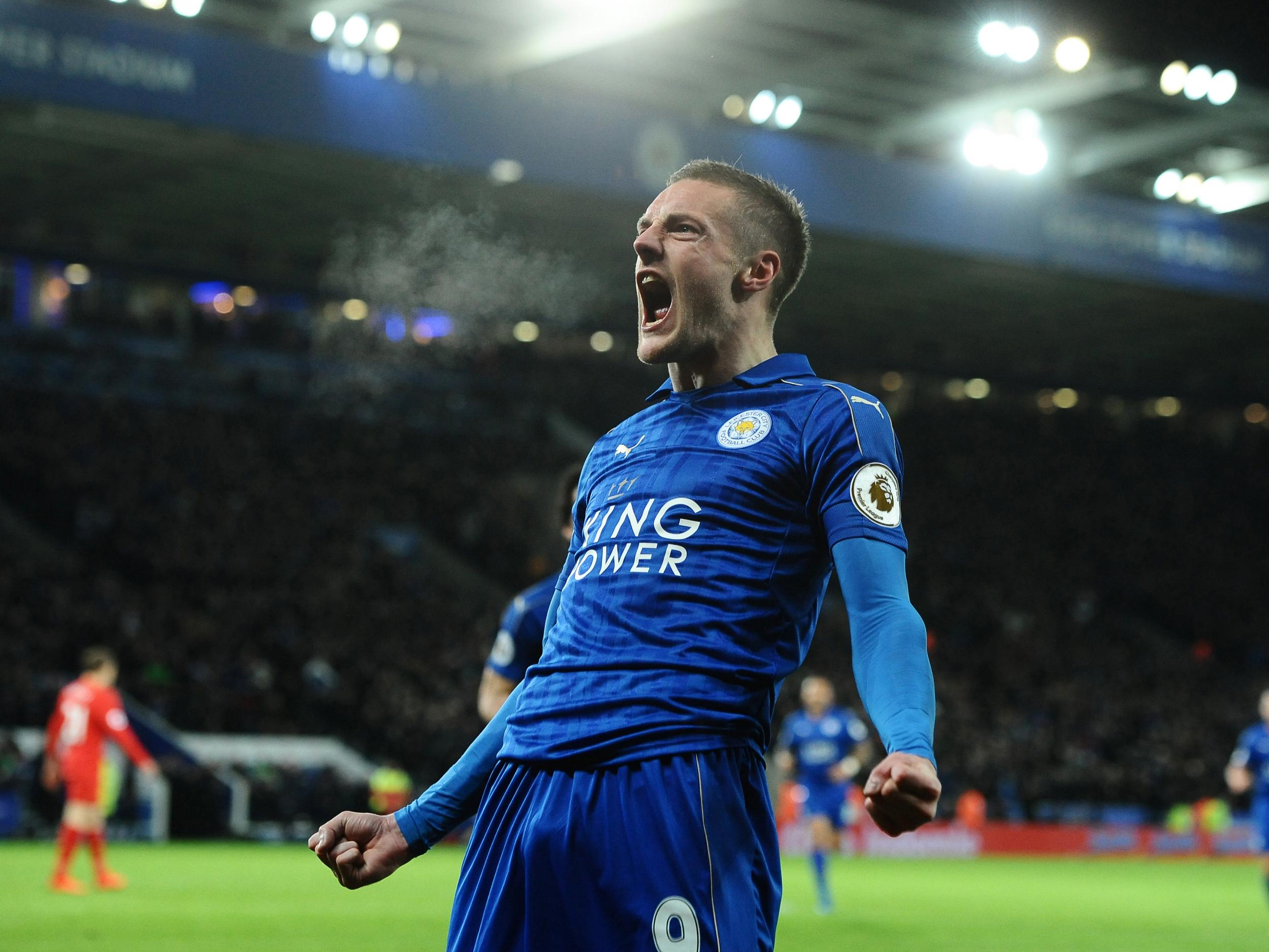 Vardy scored twice as Leicester ran Liverpool ragged