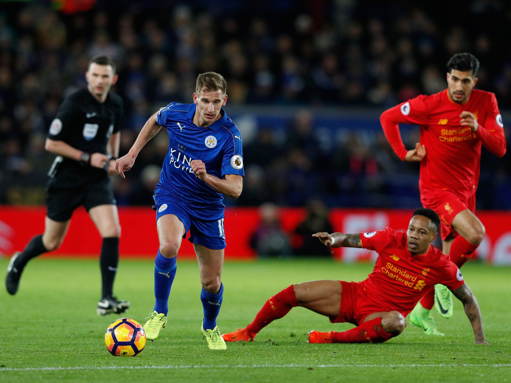 Leicester take on Liverpool at the King Power Stadium