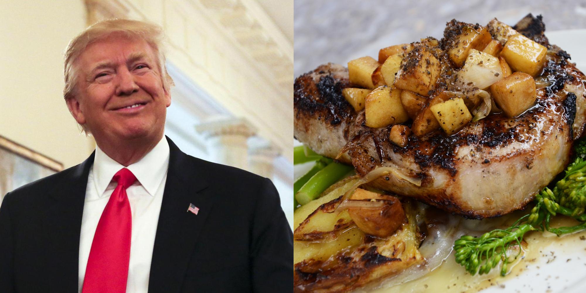 Donald Trump likes his steak welldone with ketchup and people are