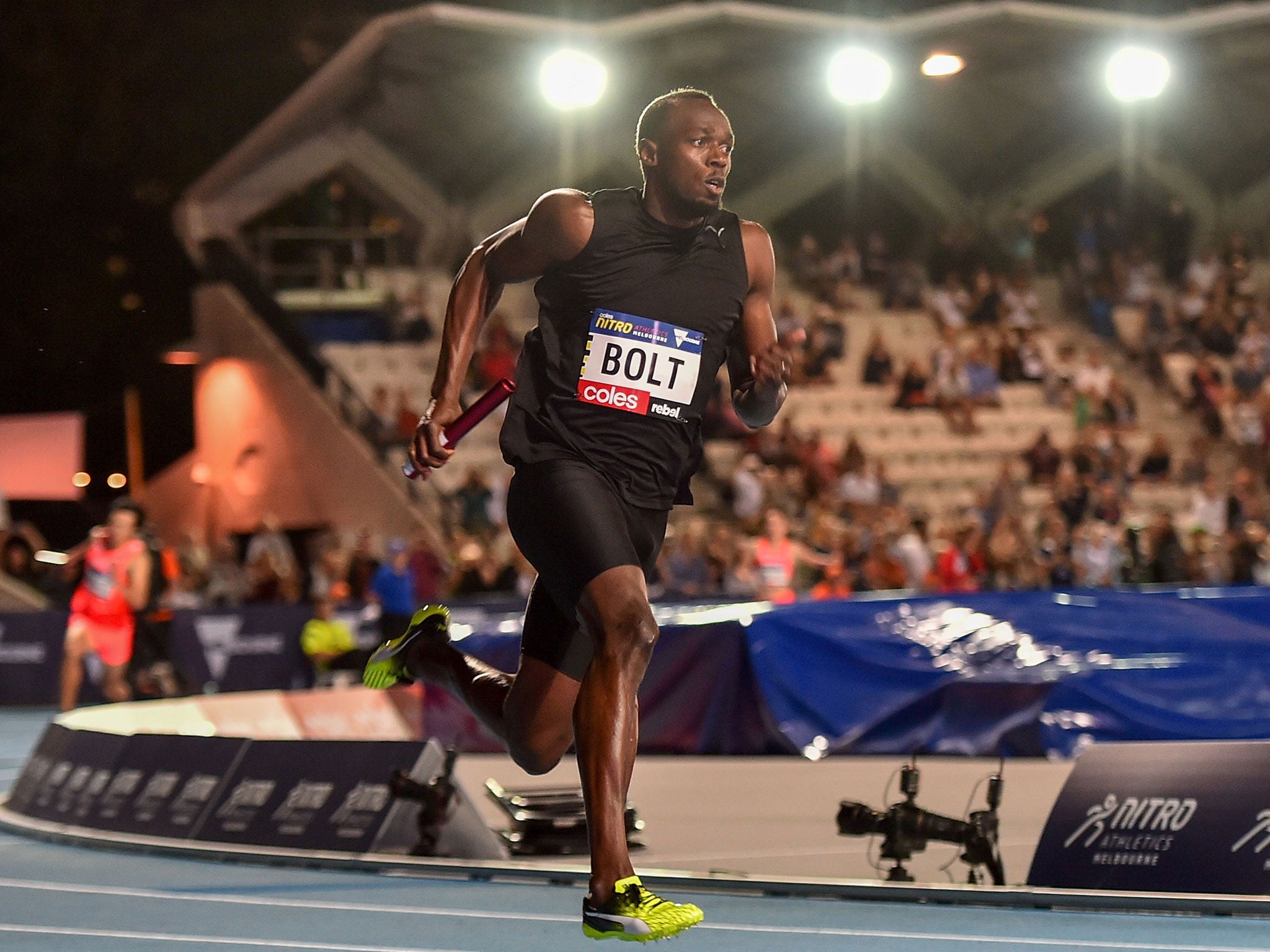 The Jamaican in action during the Nitro Athletics event in Melbourne
