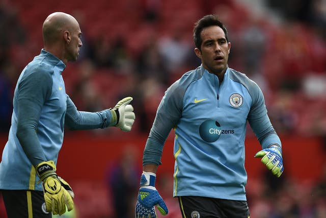 Willy Caballero and Claudio Bravo in training together