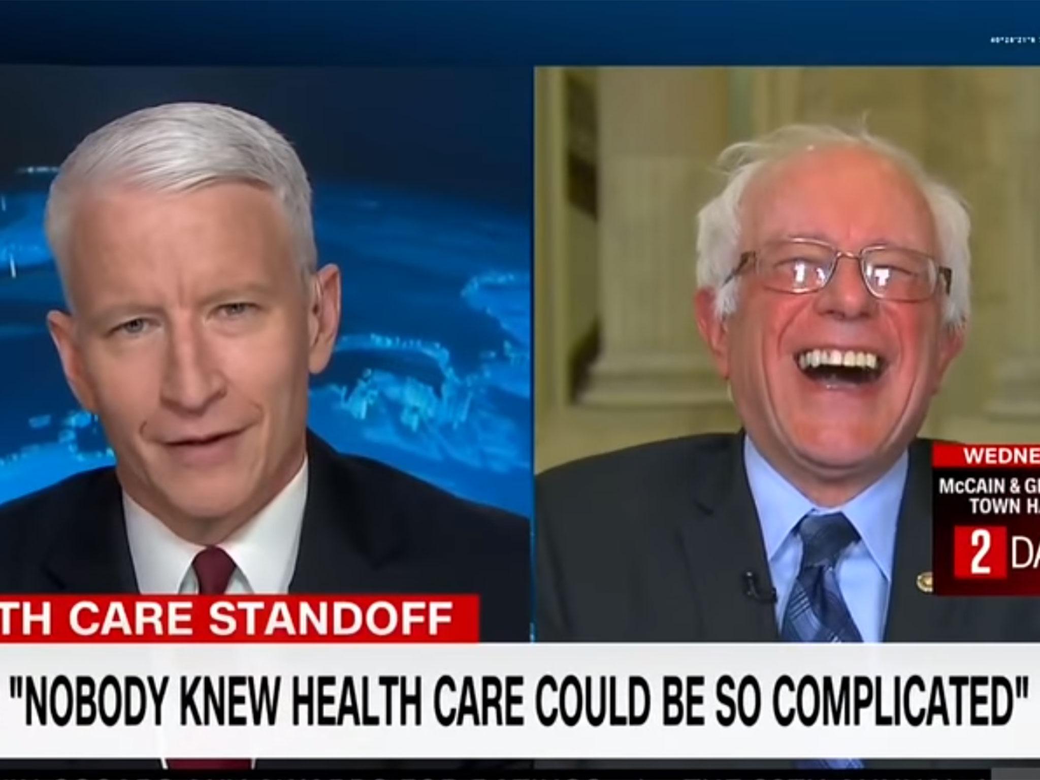 Bernie Sanders says, 'Yeah, we had a clue' in response to the President's claim