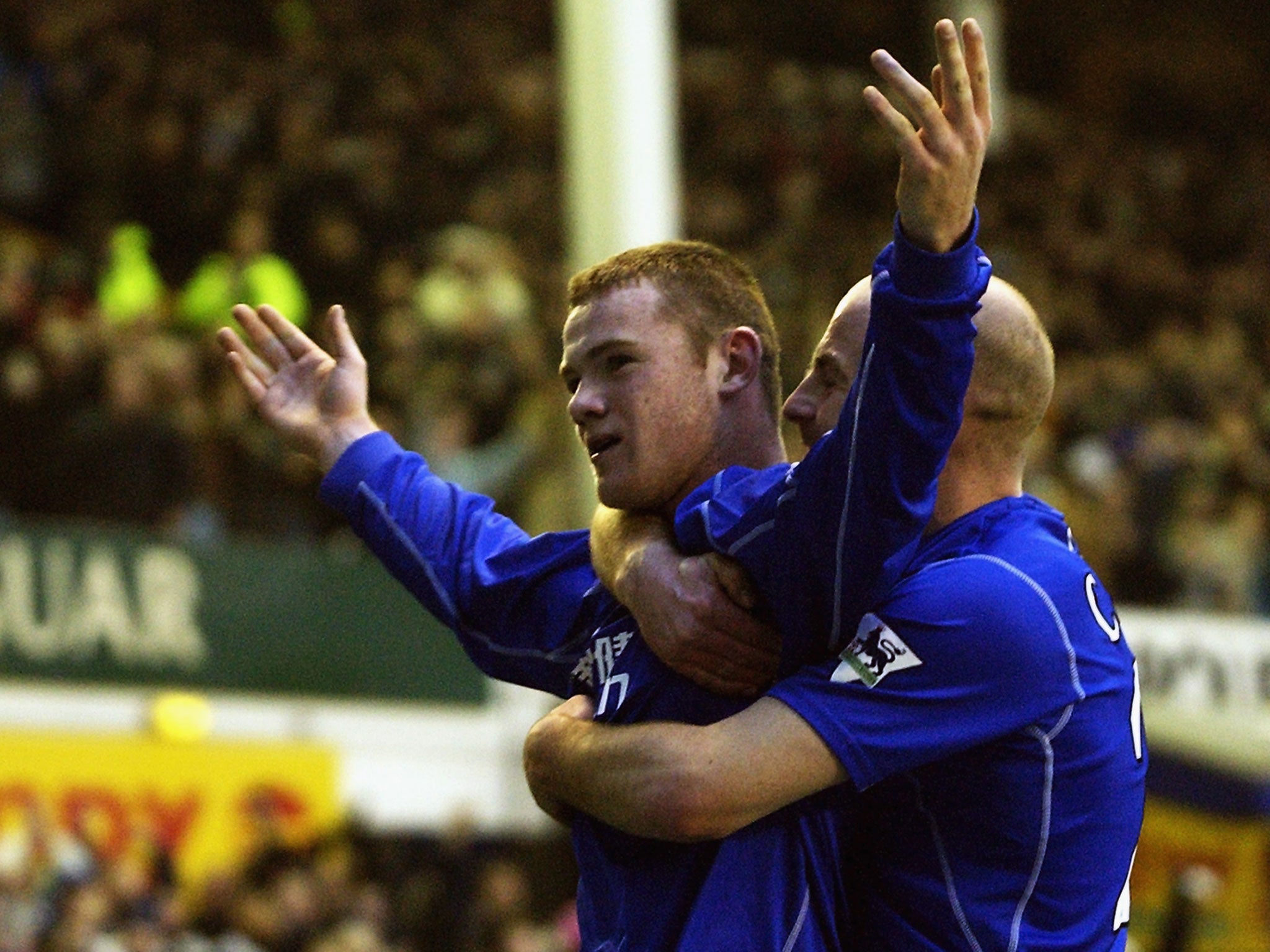 Wayne Rooney during his time as an Everton player in 2002