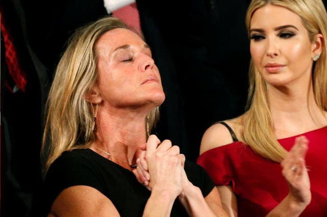 Carryn Owens, widow of Navy SEAL who died in Yemen raid attended Trump's speech last night in Washington
