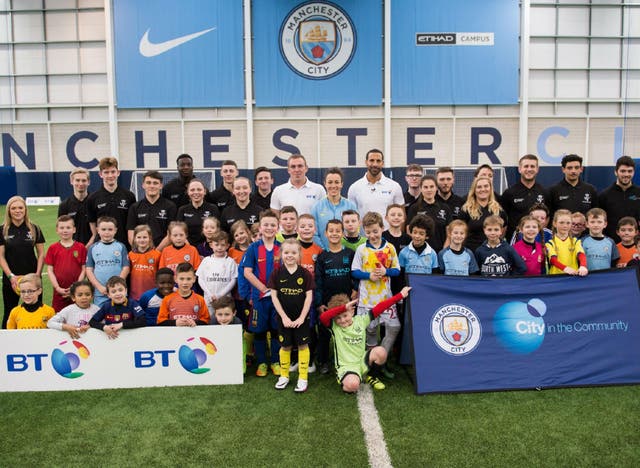 Apprentices spent launch day in Manchester with ambassadors Richard Dunne, Lucy Bronze and Rio Ferdinand