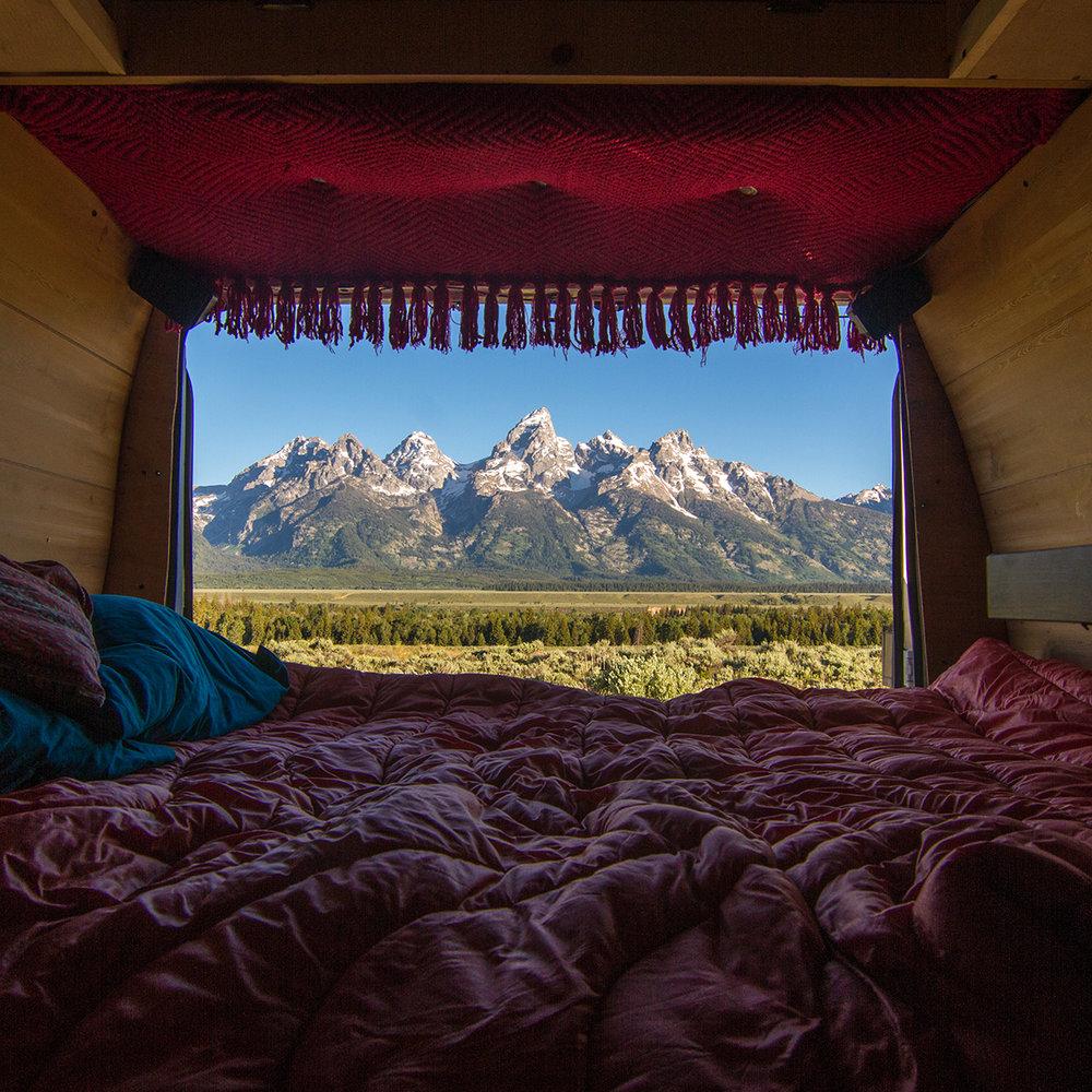 Waking up with views like this is one of the big pros of van dwelling