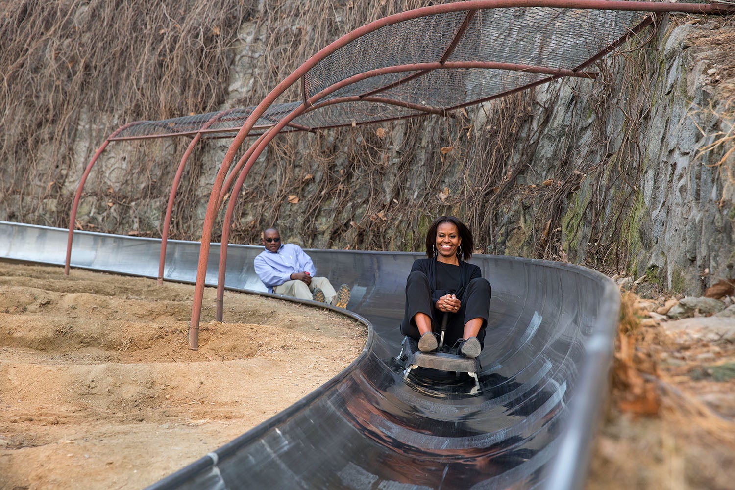 Even Michelle Obama has ridden the slide down from the Great Wall of China at Mutianyu