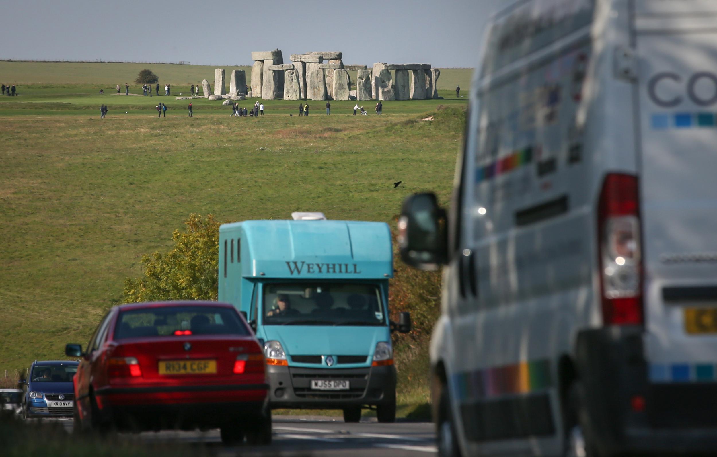 Motorists en route to the South West have ruined the atmosphere at Stonehenge