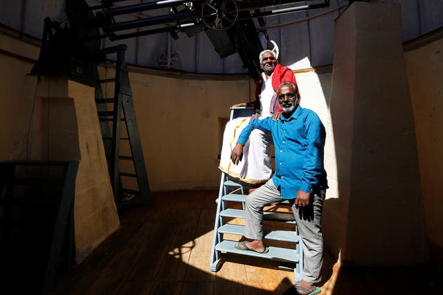 Devendran (right) and his father Paramasivan, spend their days at the Kodaikanal Solar Observatory, honouring a century-old family tradition of studying the sun 