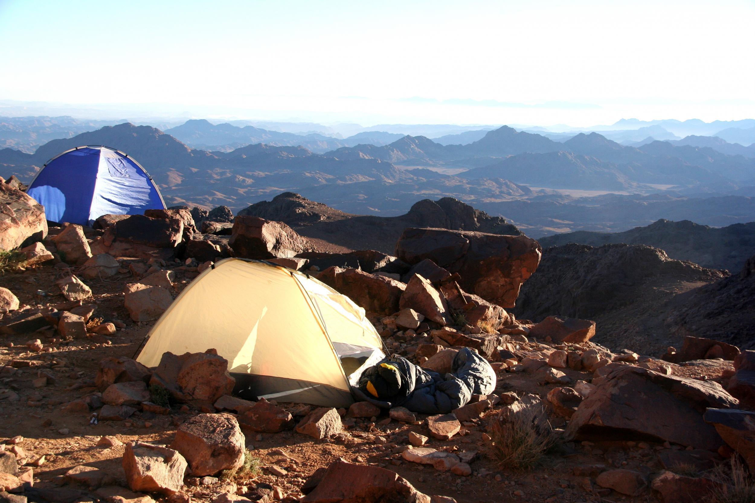 Final camp on the summit of Jebel Katarina