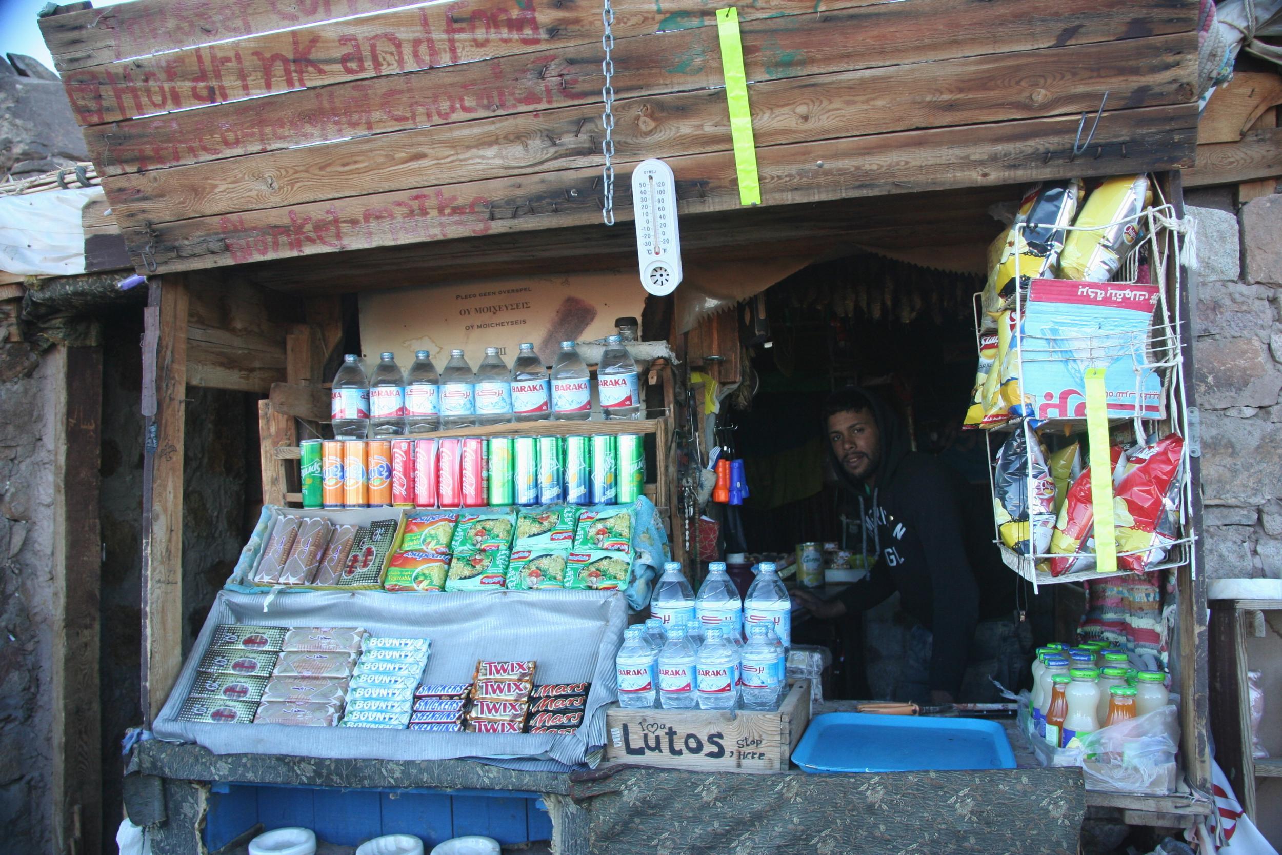 One of the small businesses struggling to survive the absence of tourists at Jebel Musa