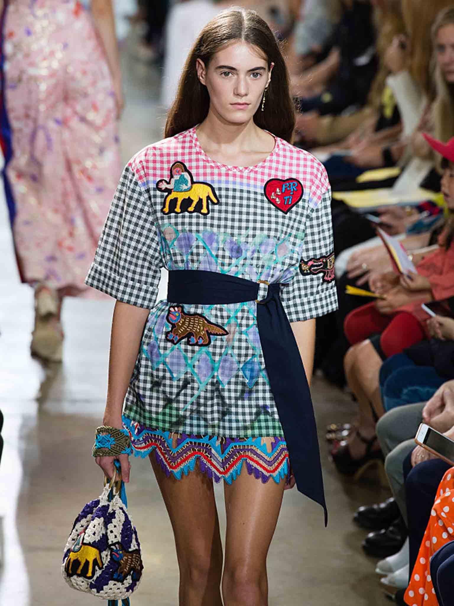 Gingham came in a mishmash of colour ways at Peter Pilotto (Getty)