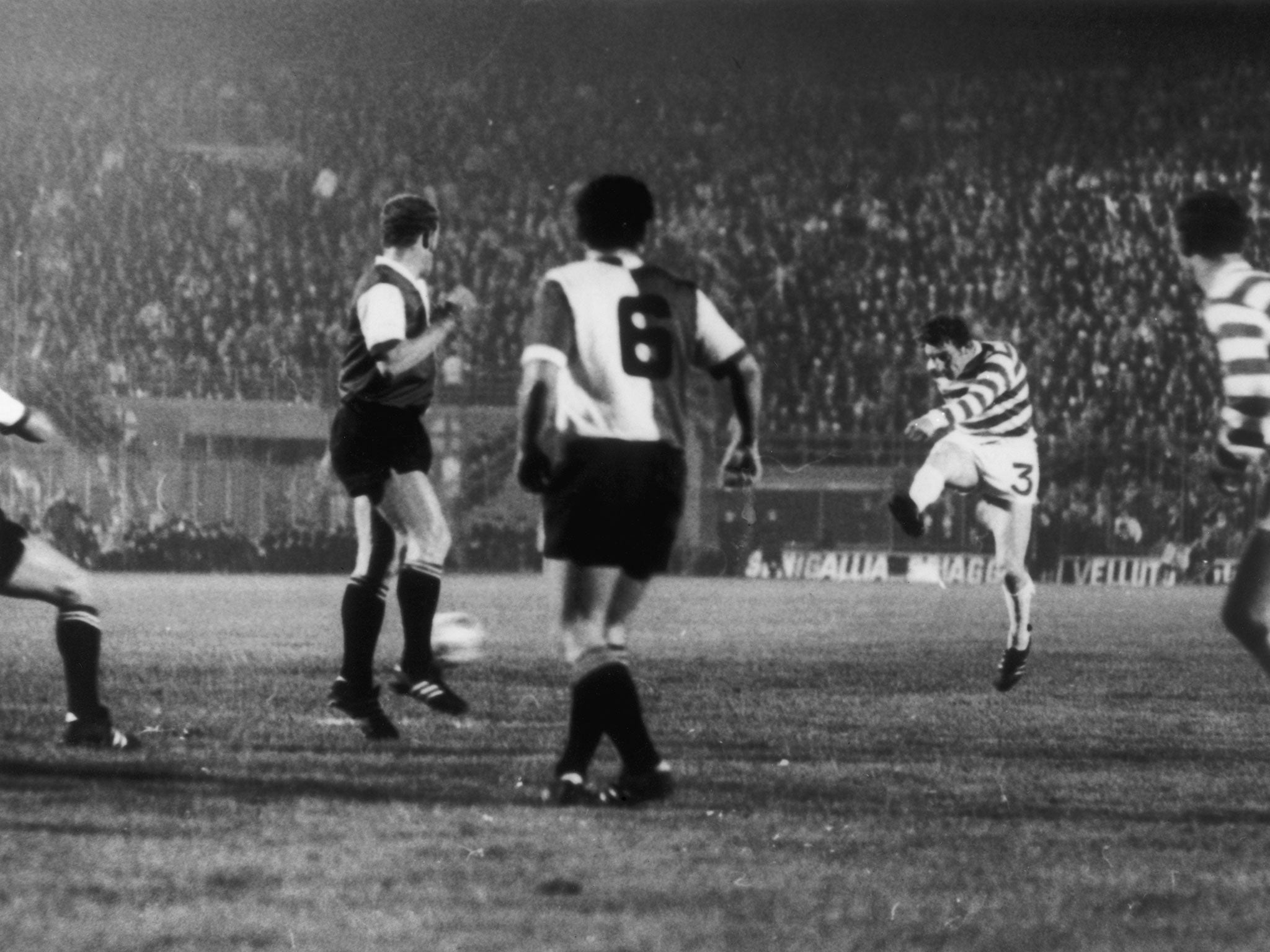 Gemmell scored in the 1967 European Cup final as Celtic became Britain's first European champions