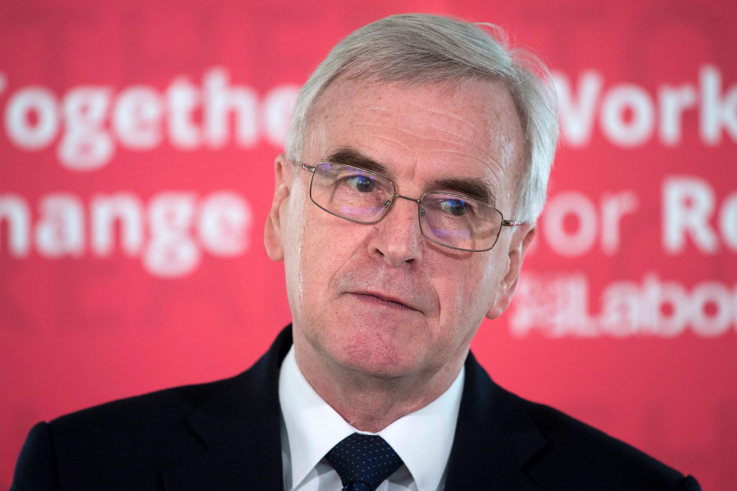 John McDonnell’s speech came a week before Mr Hammond sets out his fiscal plans at the despatch box next Wednesday