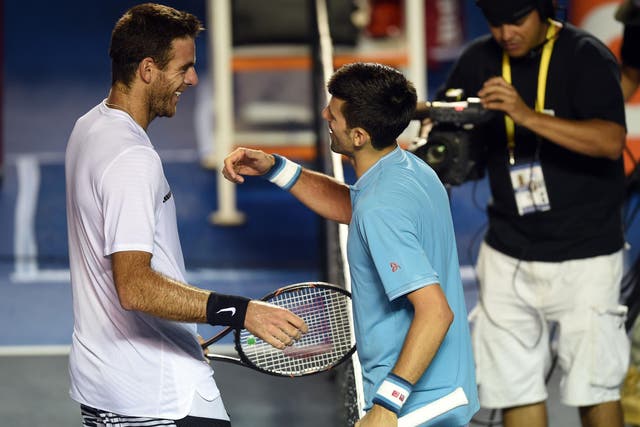 Djokovic recovered to beat Del Potro in three sets