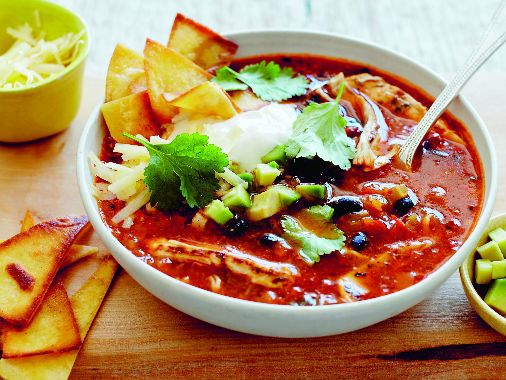 &#13;
Lime and chicken tortilla soup&#13;