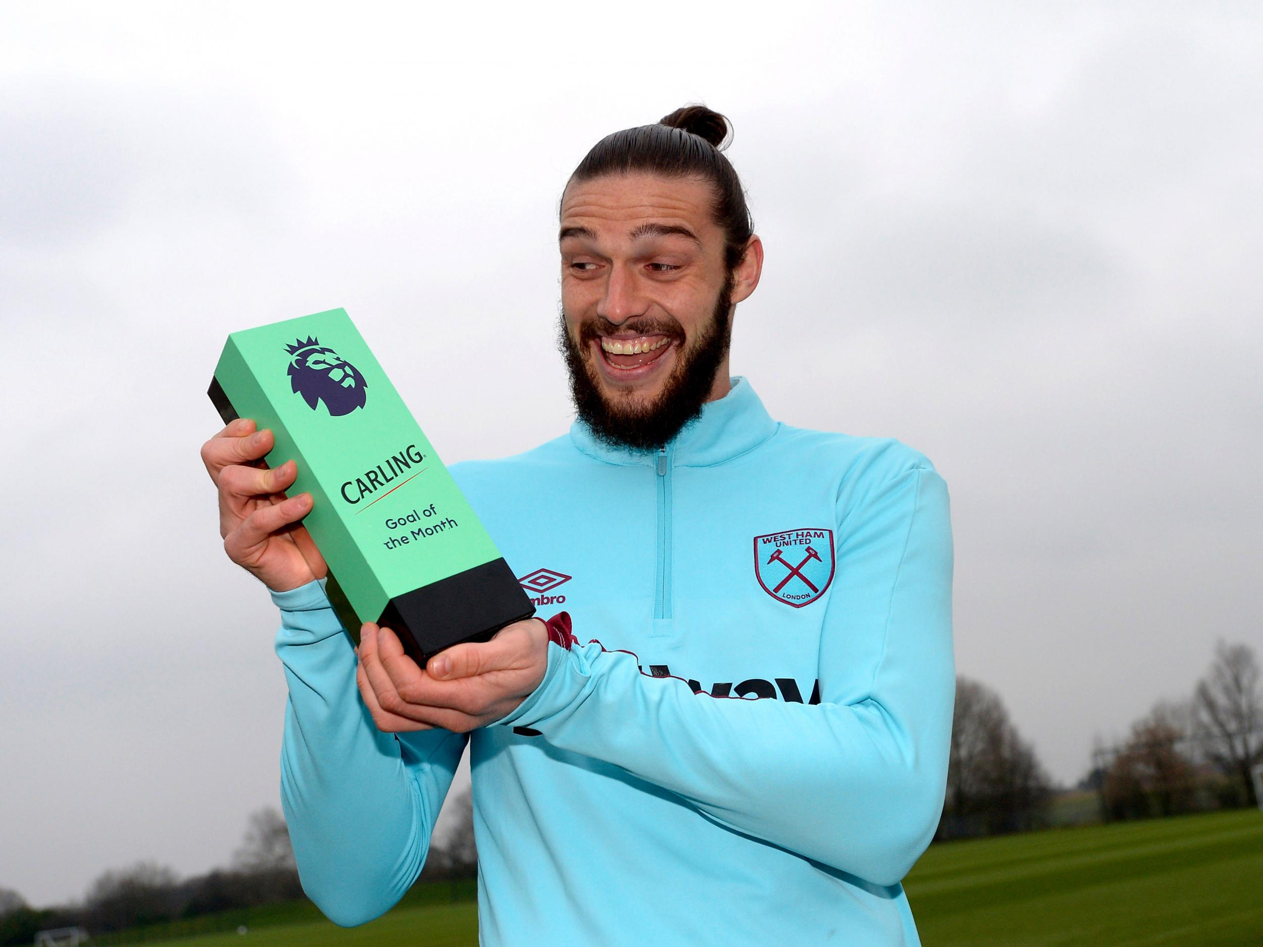 Carroll was awarded January's Goal of the Month award for his bicycle kick against Crystal Palace