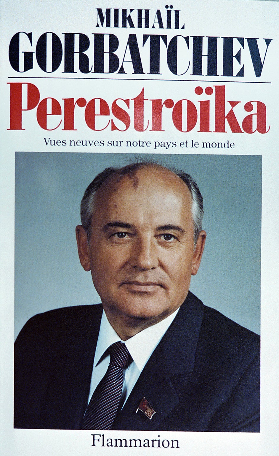 Gorbachev's book ‘Perestroika’, the name given to his restructuring of communism that became part of its downfall (Getty)