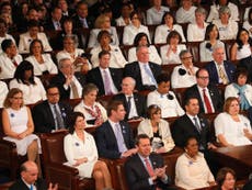 Women in white at Trump speech 'poorly dressed', Republican says