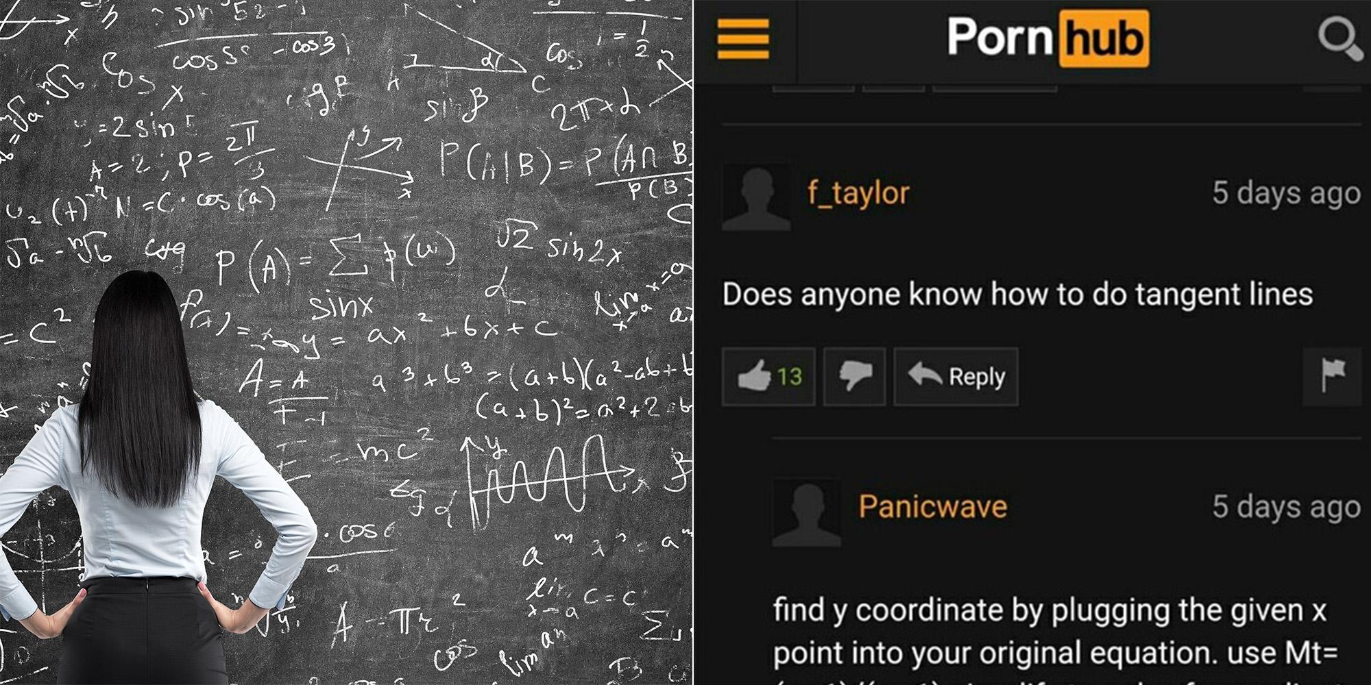Pornhude - Someone asked Pornhub commenters for maths help â€“ and they ...