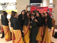 Air India makes 'first round the world trip with all female crew'