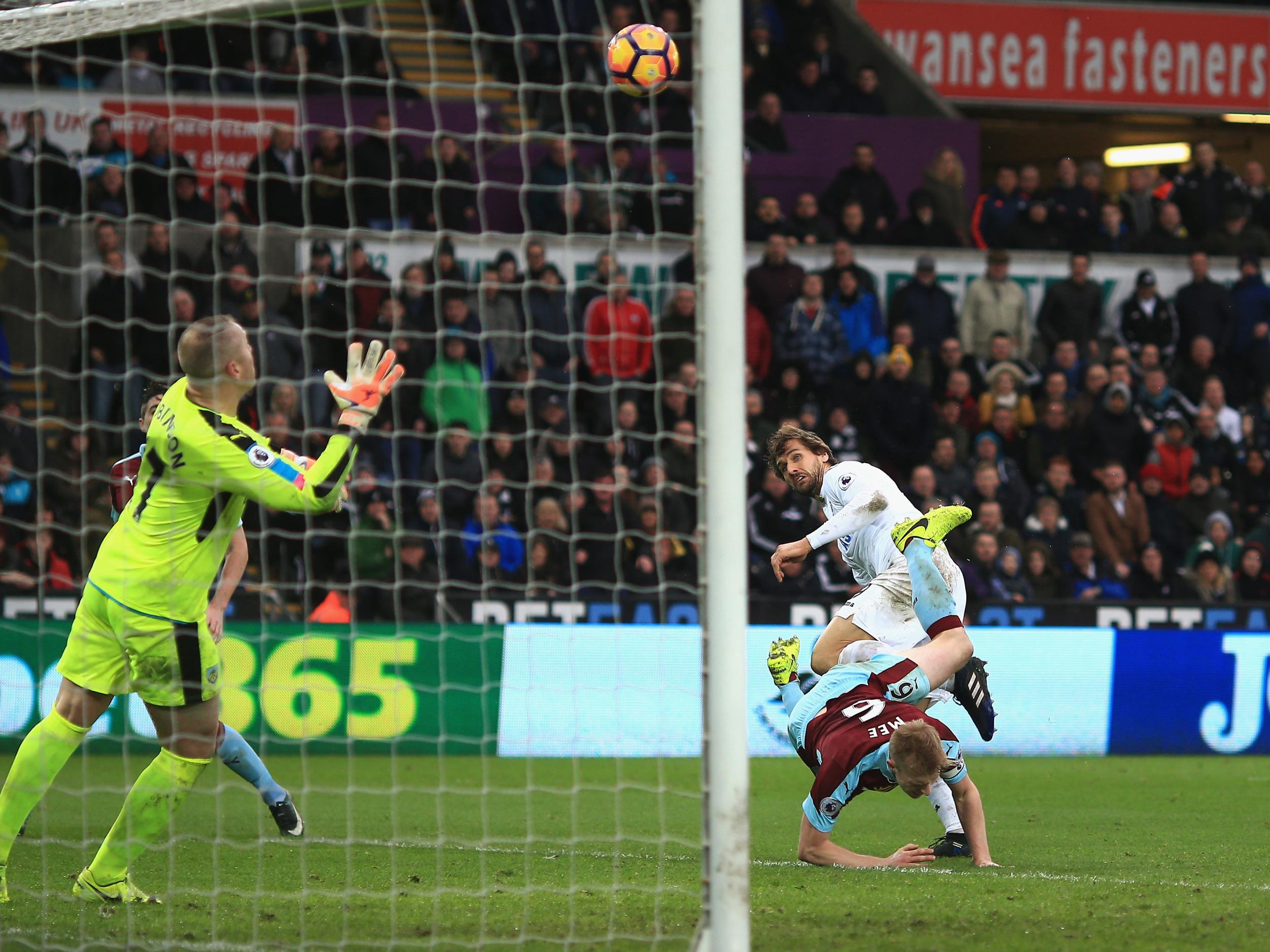 Llorente's late header sent manager Paul Clement sprinting down the touchline in celebration