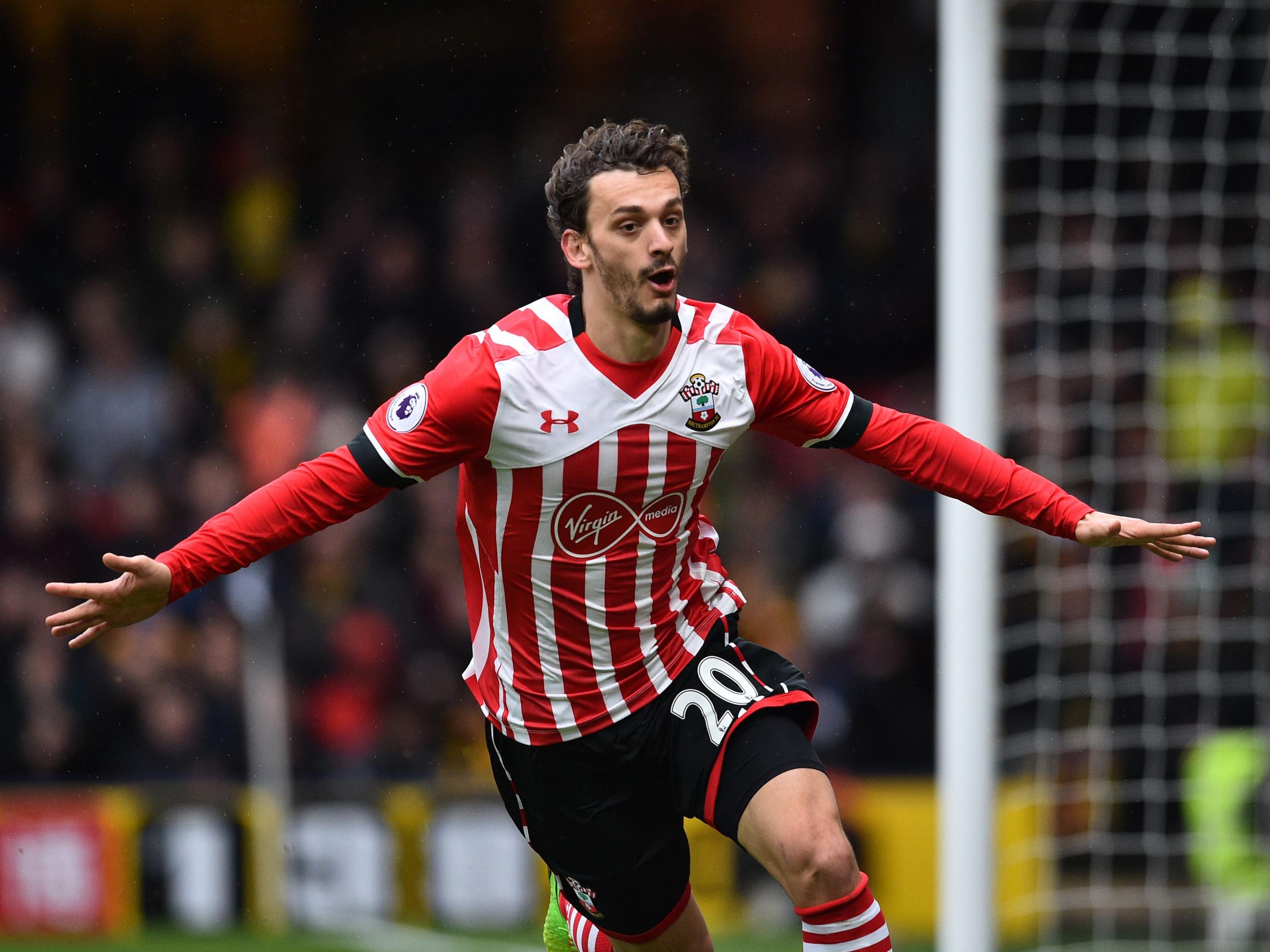 Manolo Gabbiadini continued his rich goalscoring streak since joining the Saints