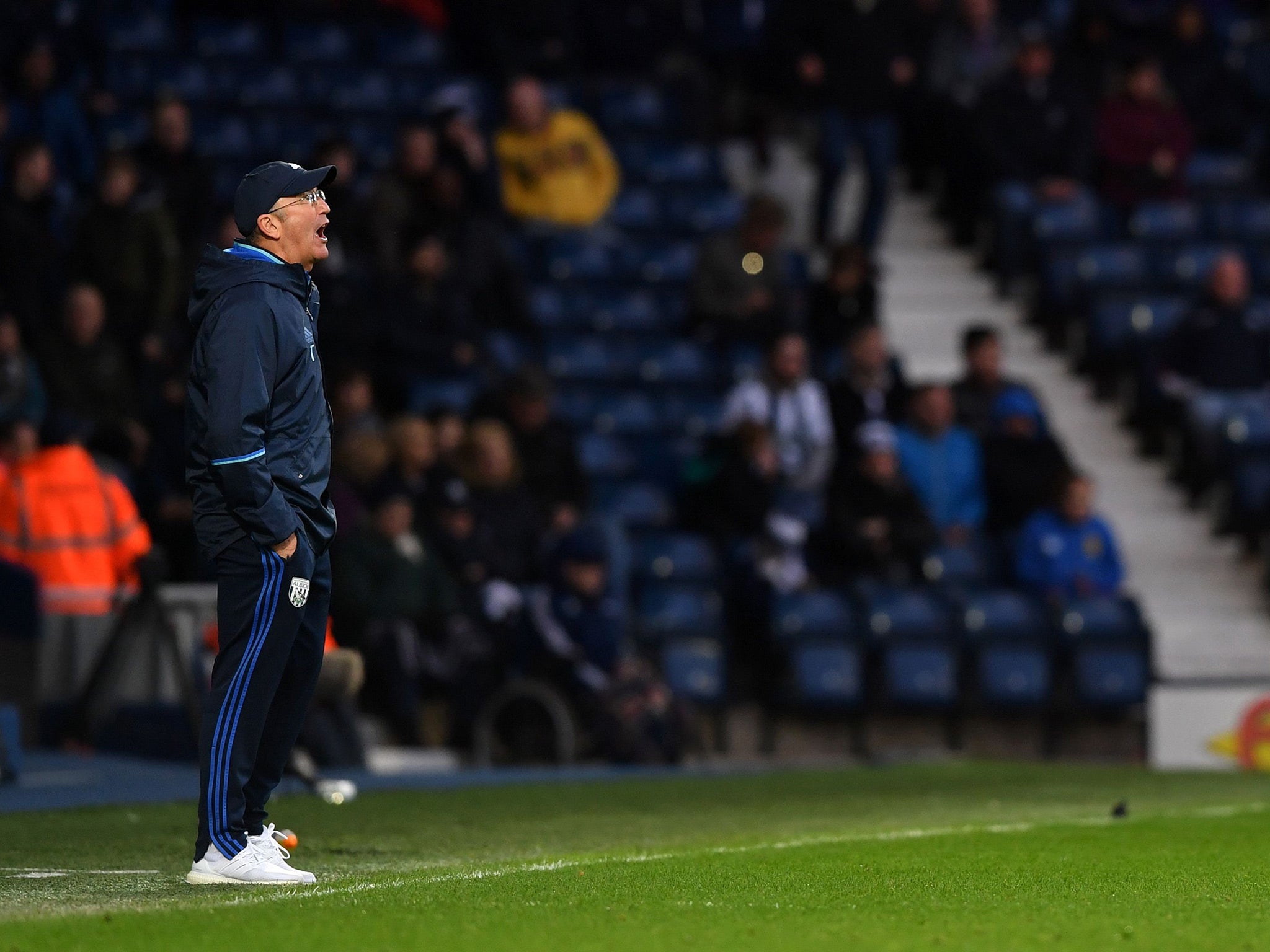 Tony Pulis was heckled by supporters of his former club