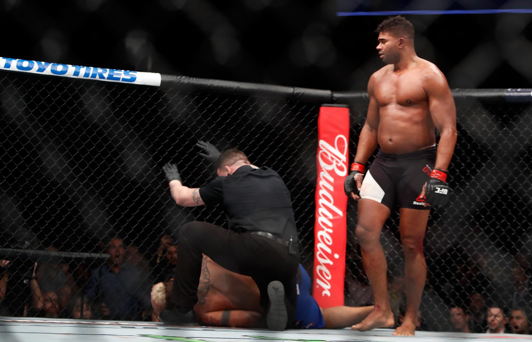 &#13;
Alistair Overeem recorded an emphatic knockout of Mark Hunt (Getty)&#13;