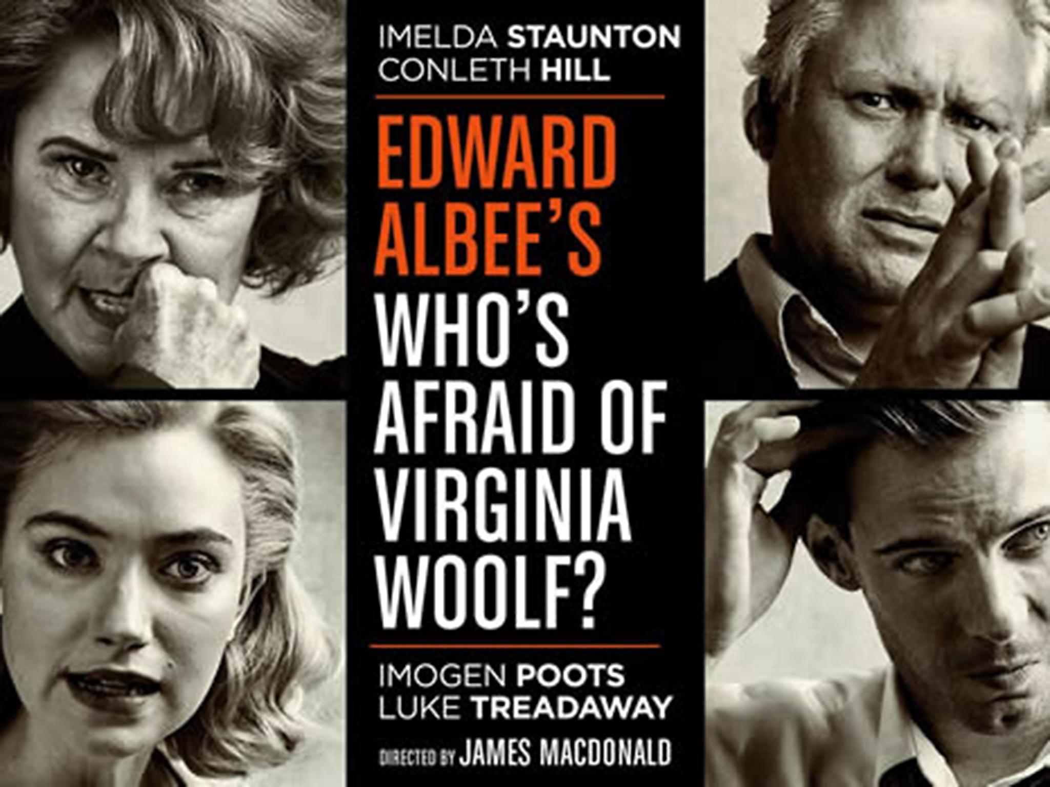 The producers of the West End's production of 'Who's Afraid of Virginia Woolf' have requested that audience members refrain from eating during the performance