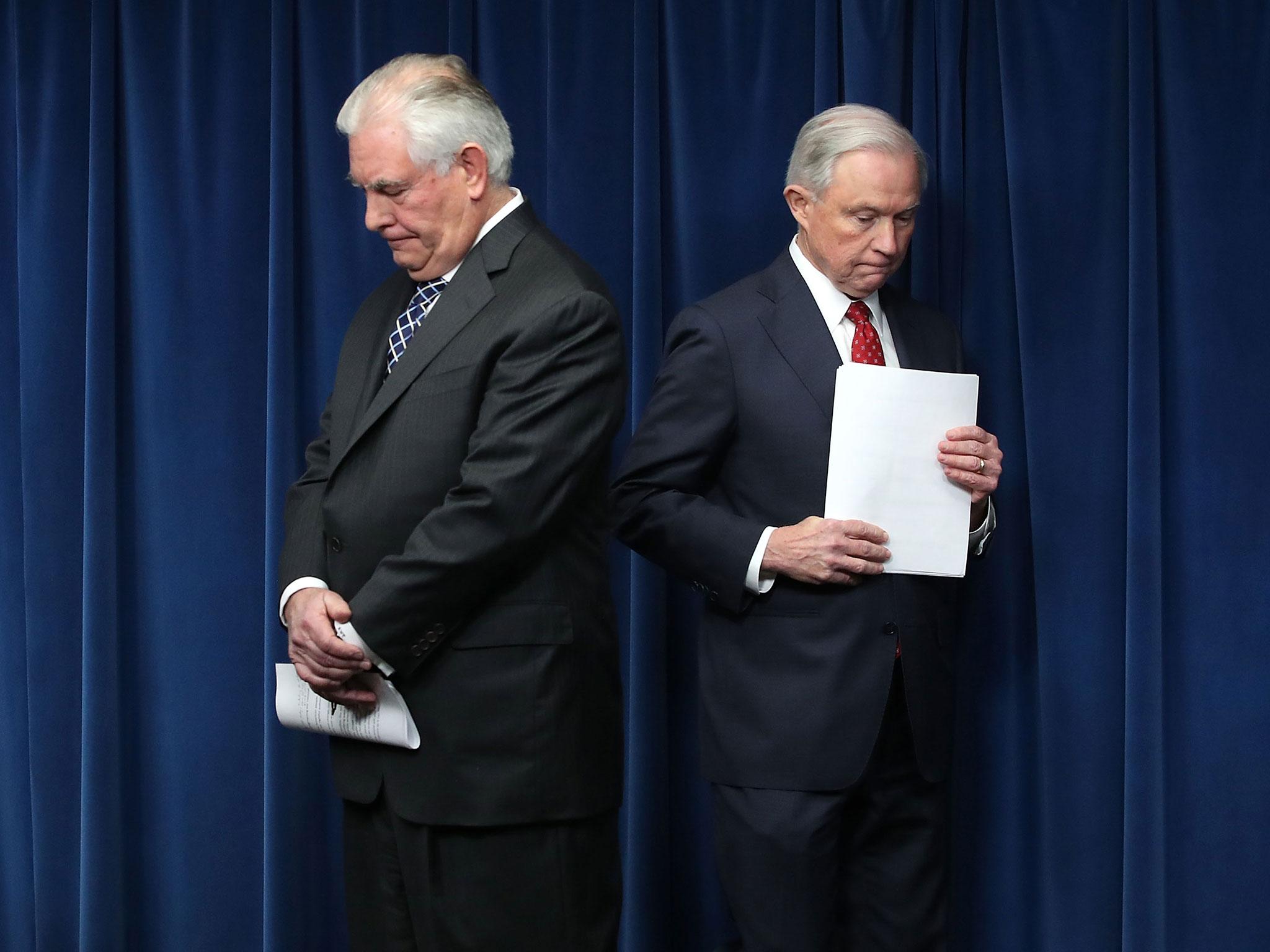 Neither Secretary of State Rex Tillerson or Attorney General Jeff Sessions elaborated on the '300 refugees' statistic