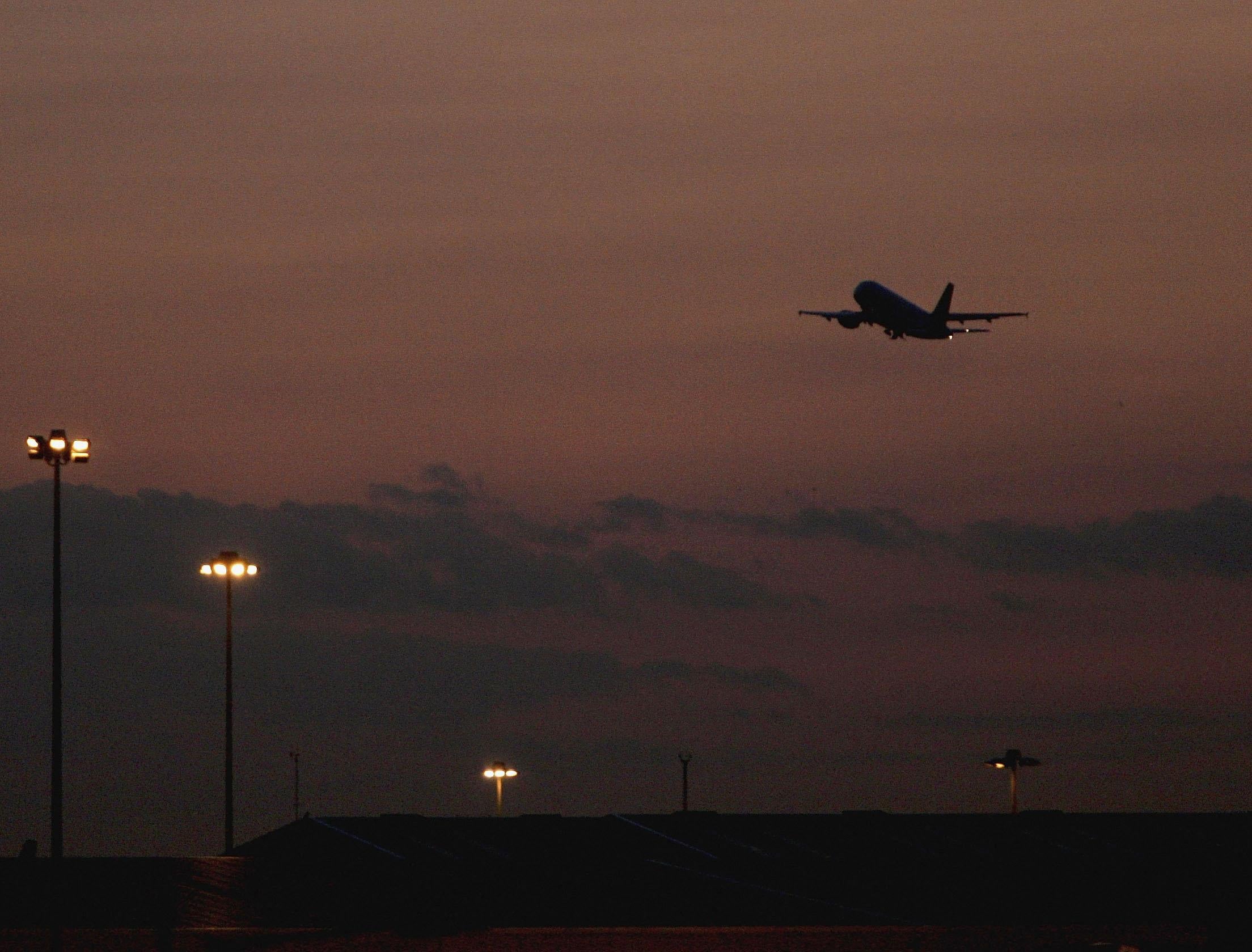 Charter flights leave Stansted airport in the middle of the night or very early in the morning