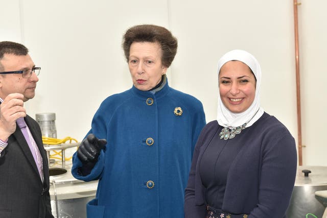 The Princess Royal visited the Yorkshire Dama Cheese company and watched it being made