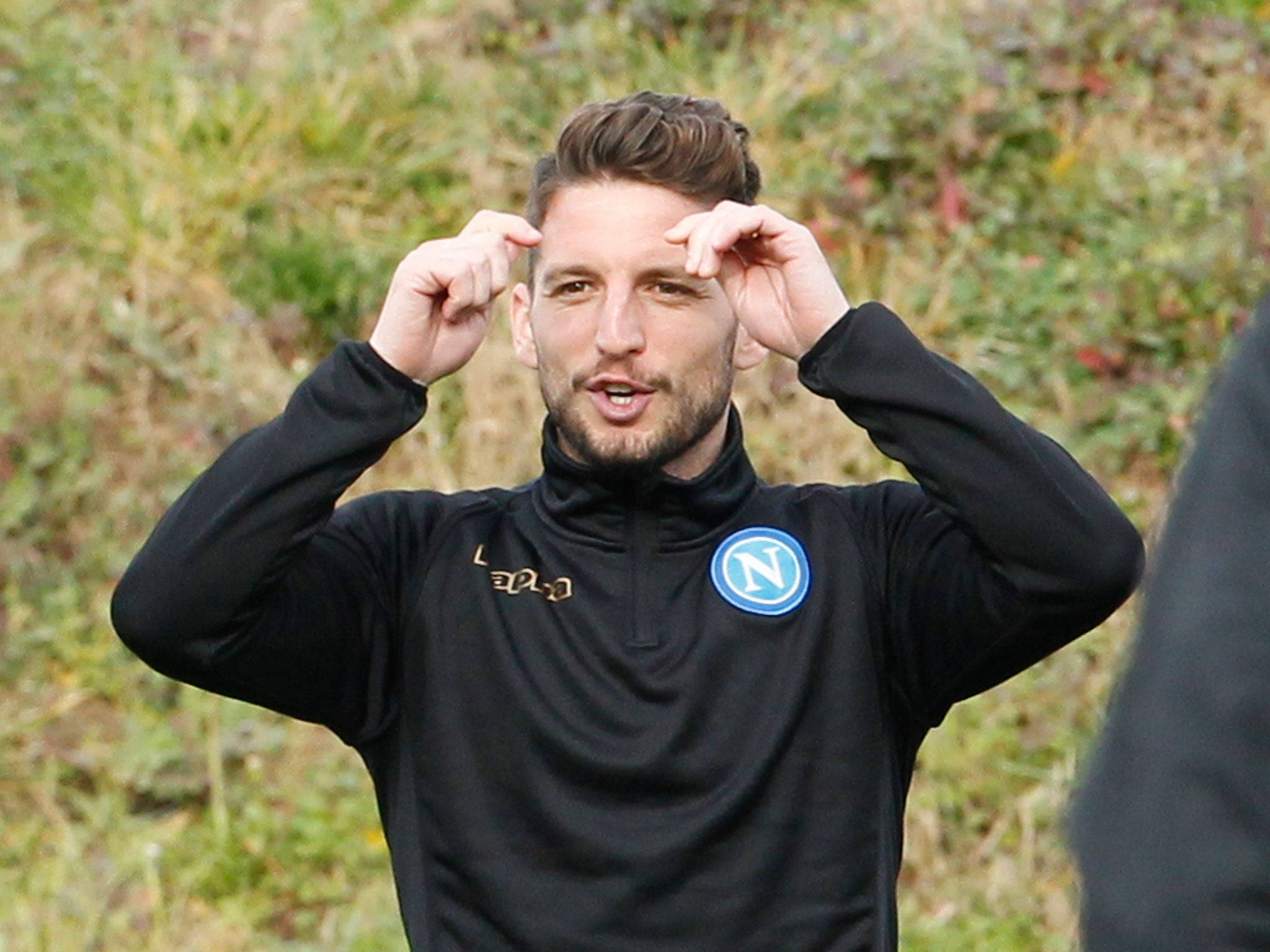 Dries Mertens in training ahead of Tuesday's game